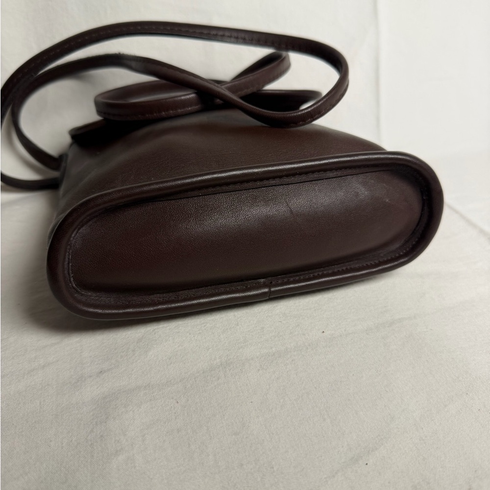 Coach Tango Flap Dark Brown Leather Crossbody Bag Hangtag Silver Hardware 1998 - Picture 6 of 16